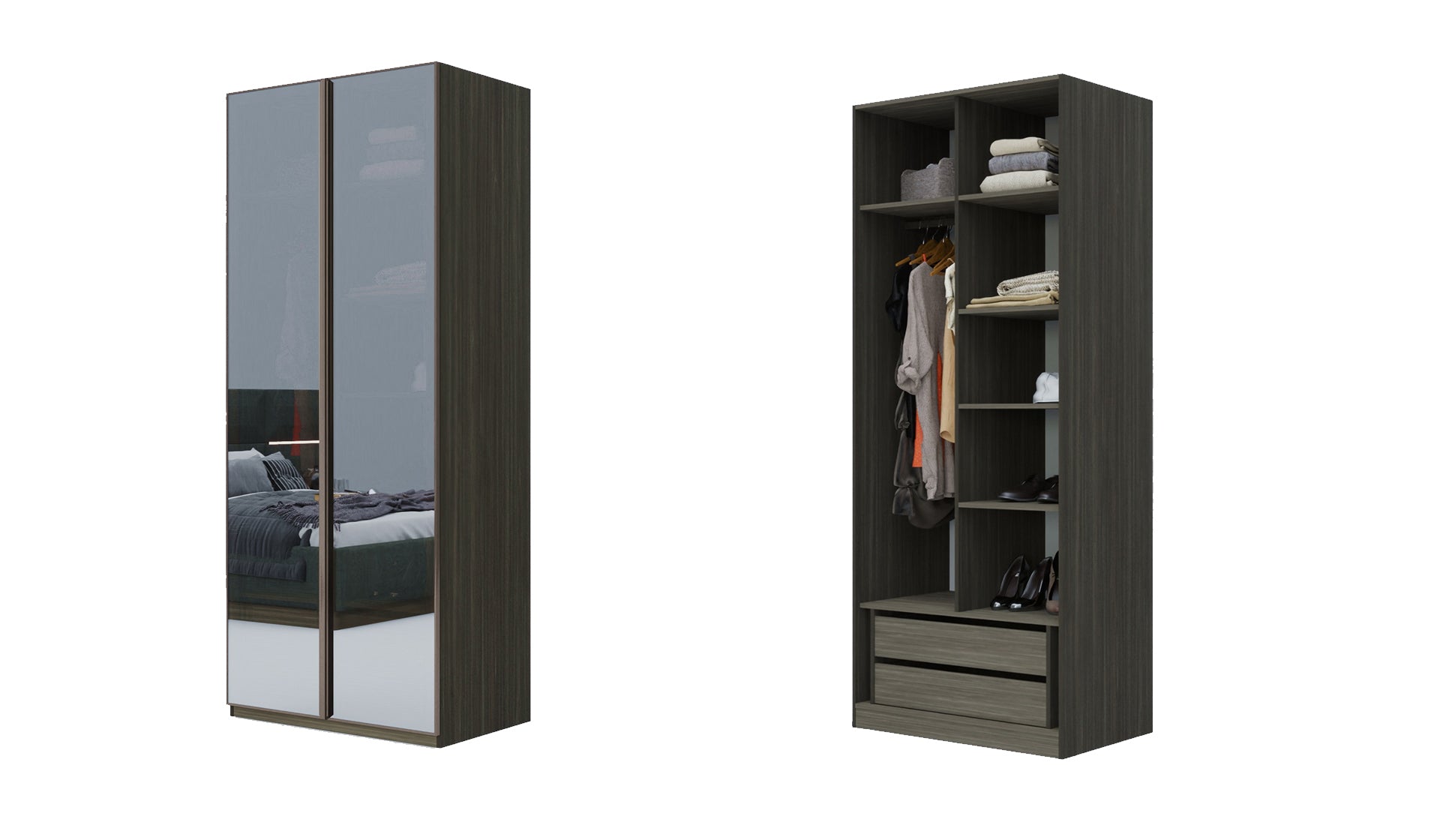 Dulap Astoria 2 usi sticla, 90 cm