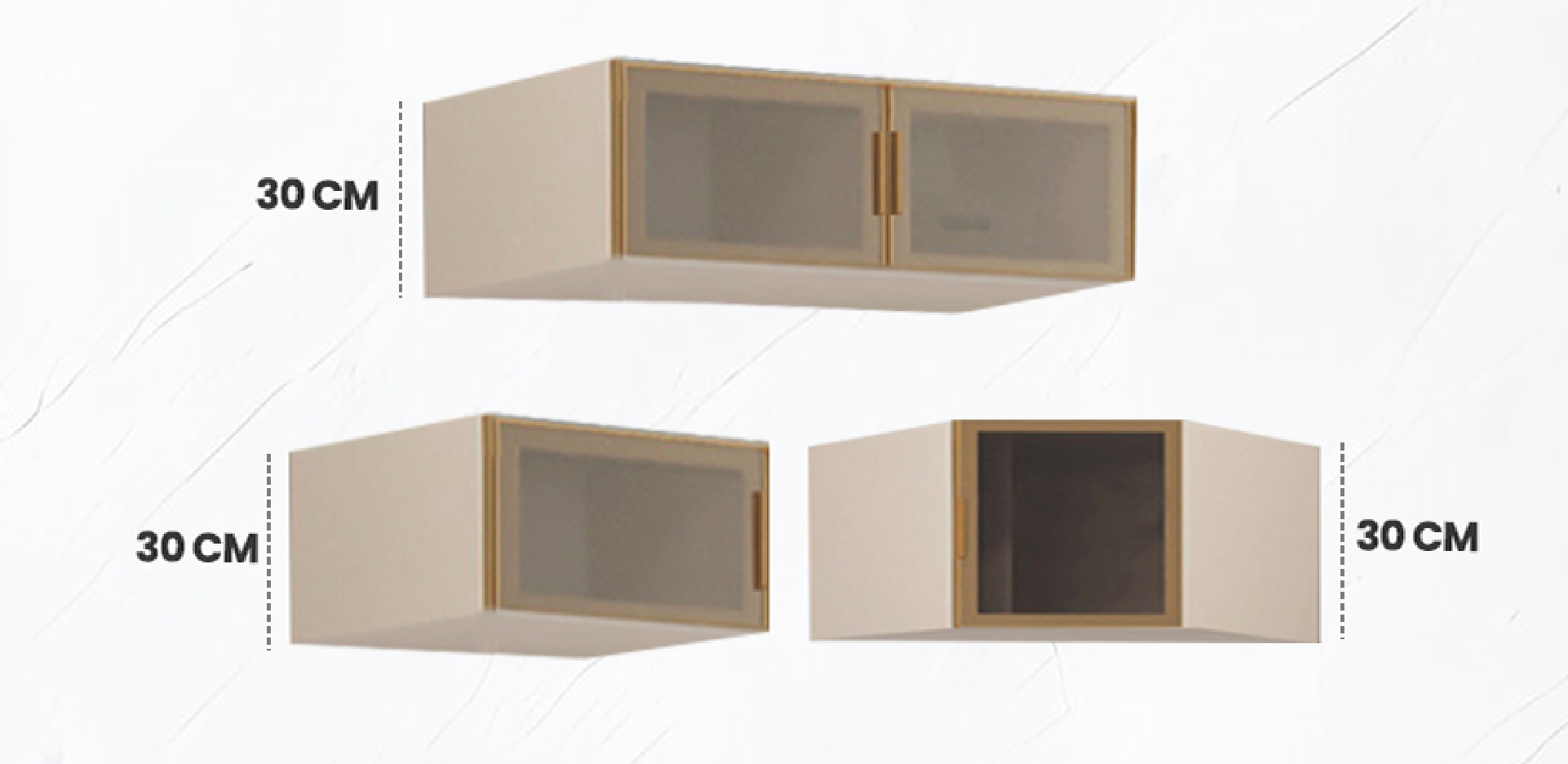 Suprapozabil 30 cm pentru dulap Vegas 2 usi (100 cm)