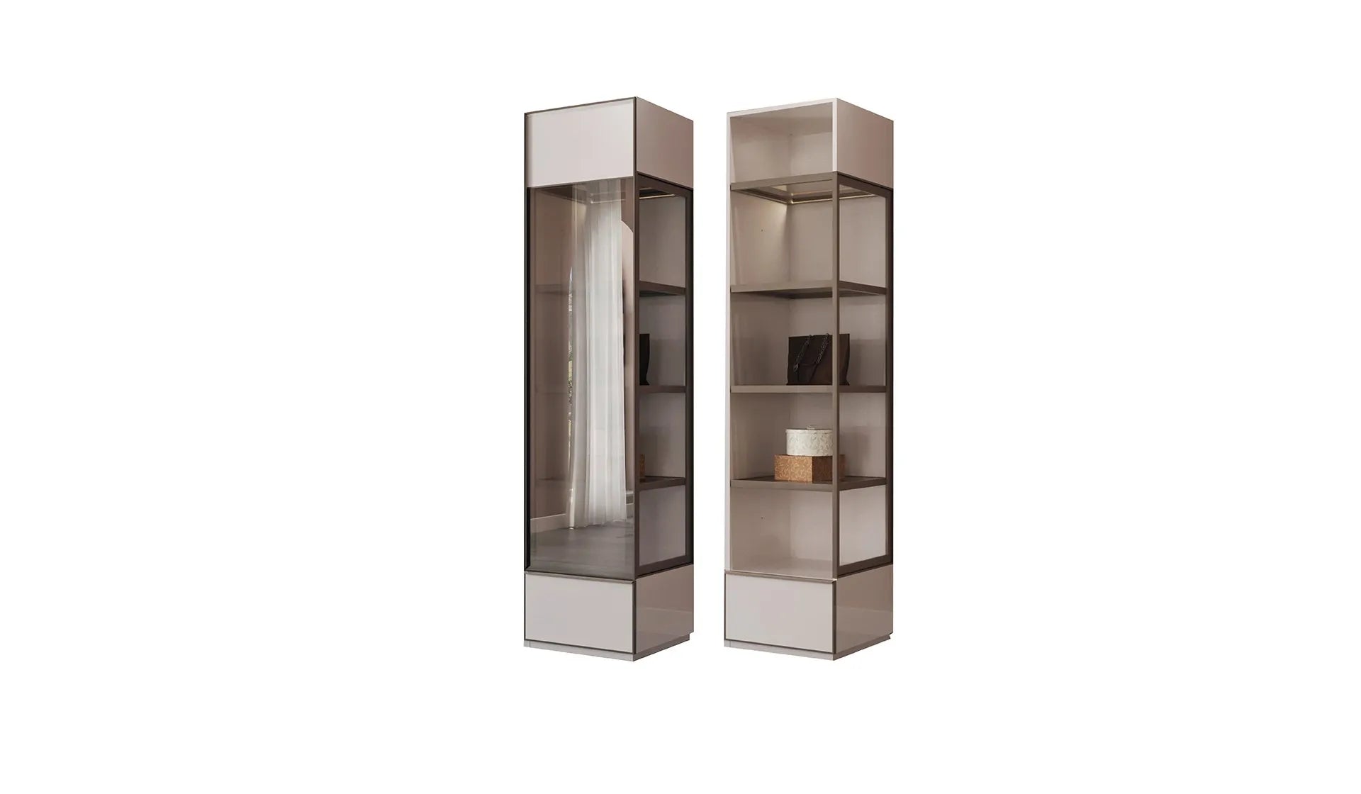 Dulap cu perete lateral de sticlă Dallas - 50 cm