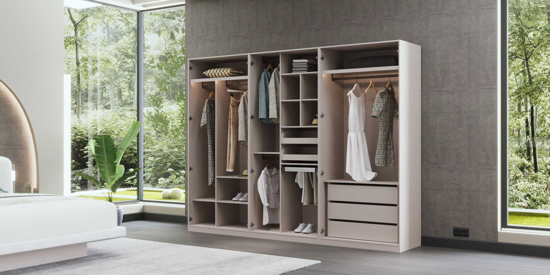 Dulap Modular Savoy - 3m (6 uși)