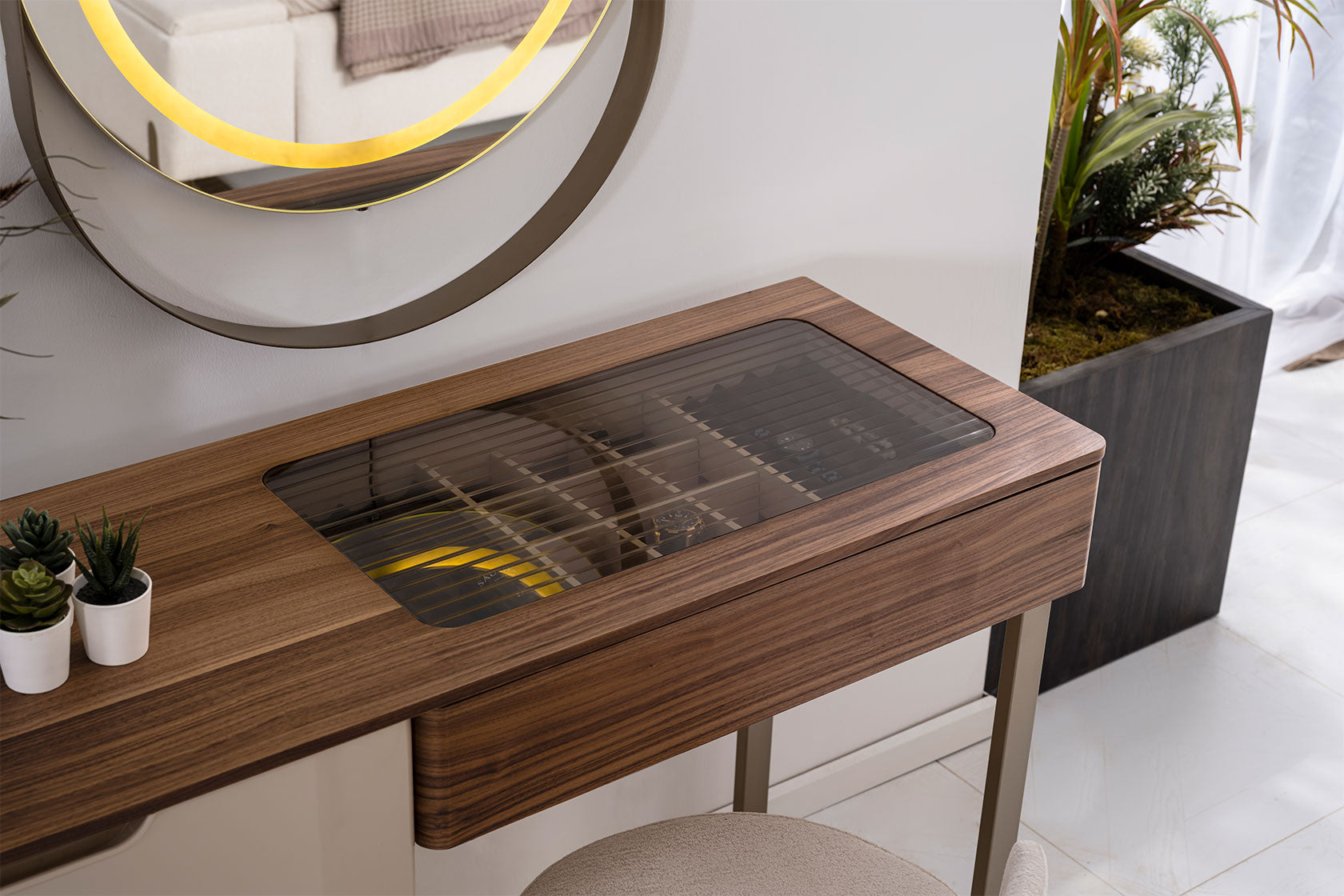 Masă de toaletă cu oglindă Bergamo