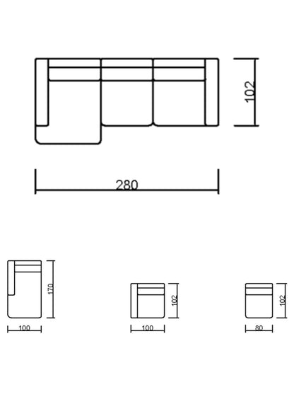 Coltar Relax BAHAMAS cu extindere electrica