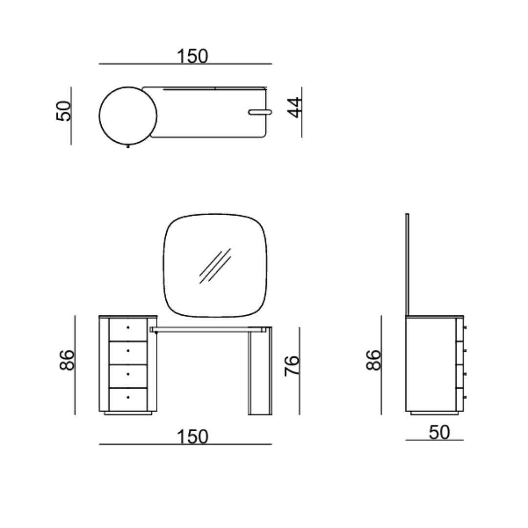 Masa de toaleta LuxTop