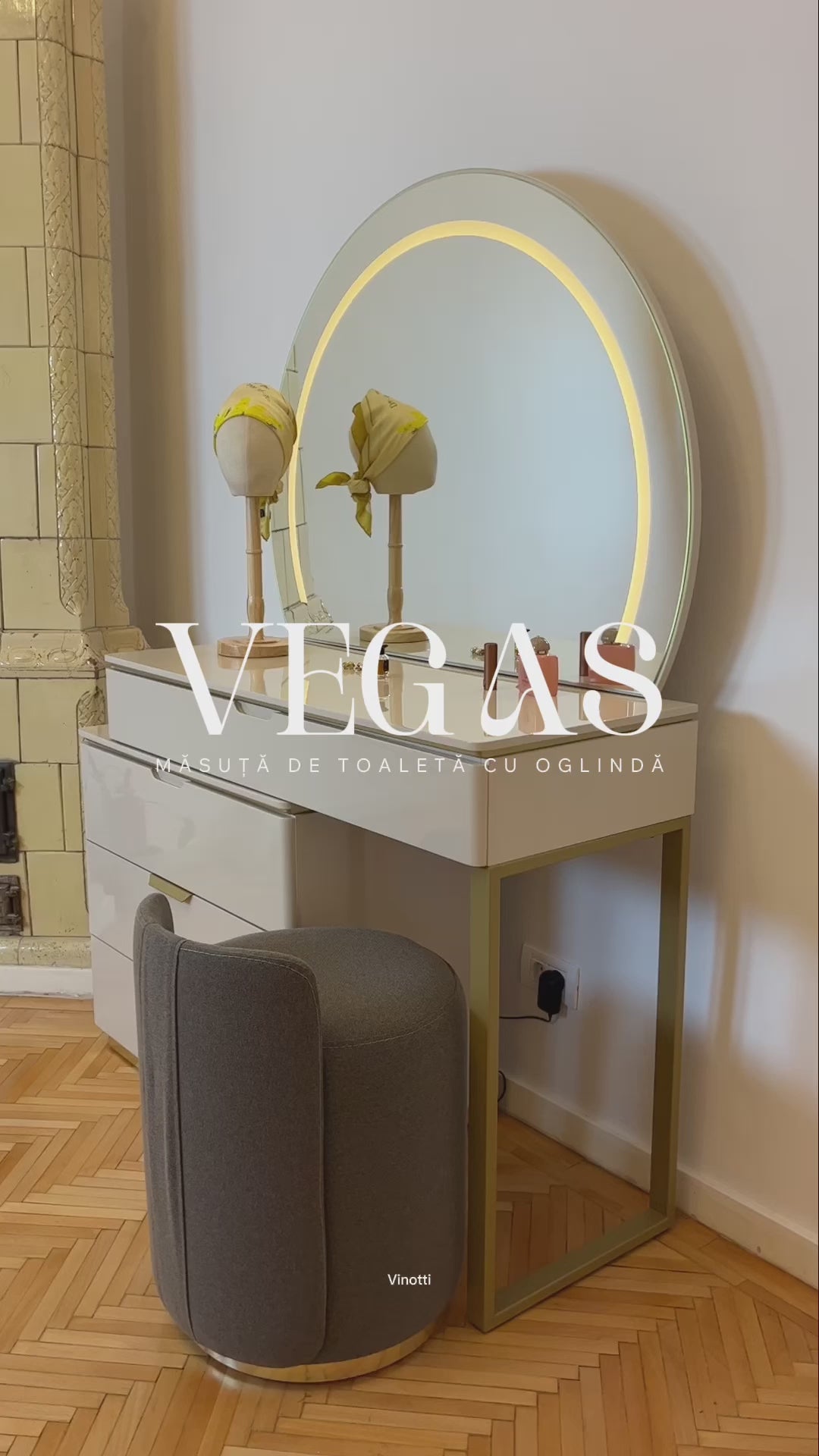 Masă de toaletă cu oglindă Vegas