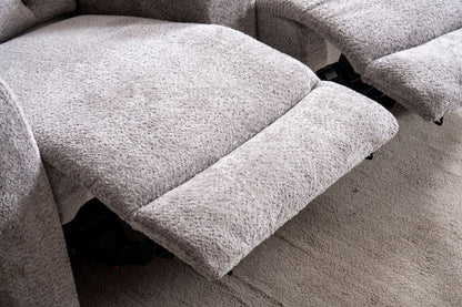 Trei fotolii recliner Cuba, extensibil electric, cu doua console intermediare