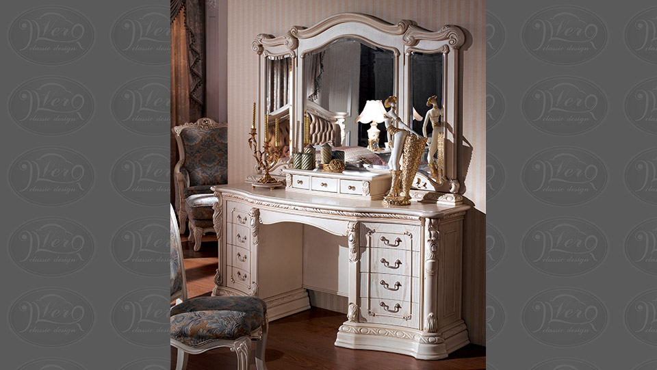 Comoda cu oglinda pentru dormitor clasic Versailles